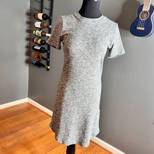 Gray short sleeve mini dress L NWT